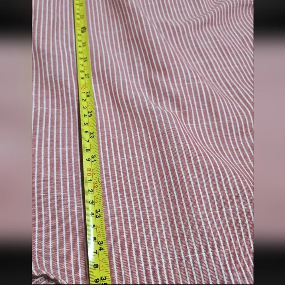 Cellabie Red/White Stripe Button Up Shirt Tunic Lonhg Sleeve XL 💵 - Picture 9 of 10